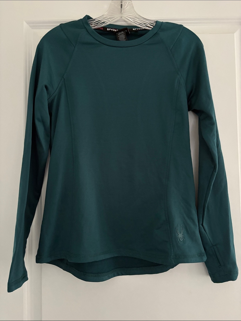 Spyder Women’s Long Sleeve dry-fit Top Teal Green sz S